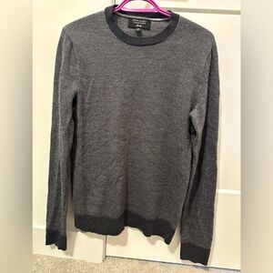 Banana Republic Blue Gray Merino Italian Wool Pullover Sweater Size Medium Tall